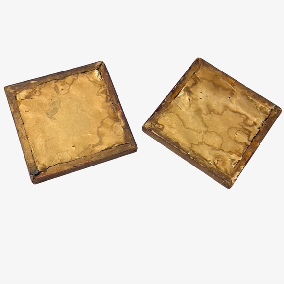 Vintage Needlepoint Cross Stitch Victorian Man Woman Profile Framed Couple Set 2 - Picture 2 of 4